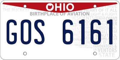 OH license plate GOS6161