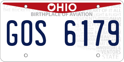 OH license plate GOS6179
