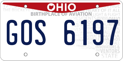 OH license plate GOS6197