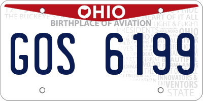 OH license plate GOS6199