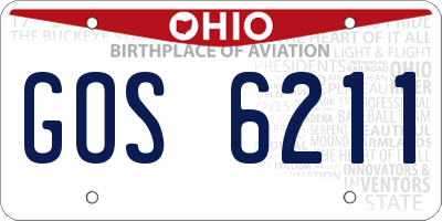 OH license plate GOS6211