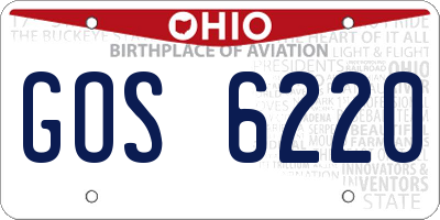 OH license plate GOS6220