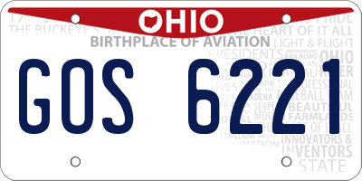 OH license plate GOS6221