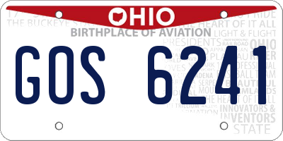 OH license plate GOS6241