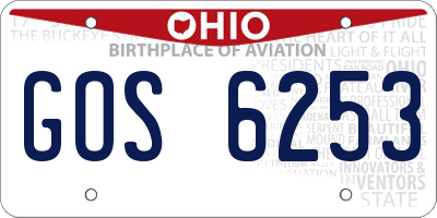 OH license plate GOS6253