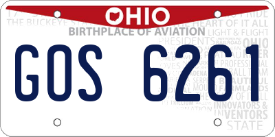 OH license plate GOS6261