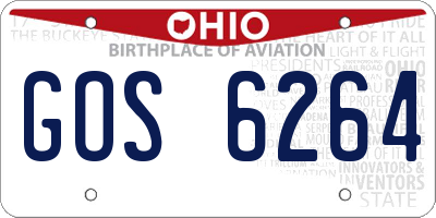 OH license plate GOS6264
