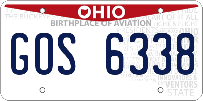 OH license plate GOS6338