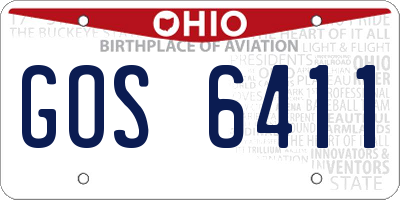 OH license plate GOS6411