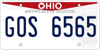 OH license plate GOS6565