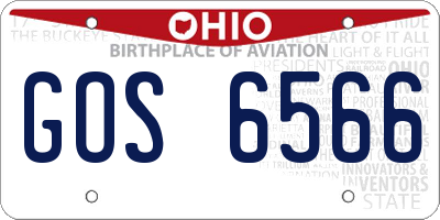 OH license plate GOS6566