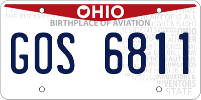 OH license plate GOS6811