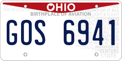 OH license plate GOS6941