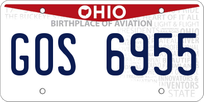 OH license plate GOS6955