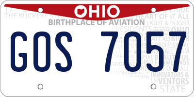 OH license plate GOS7057