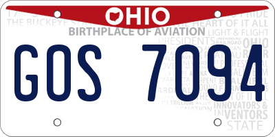 OH license plate GOS7094