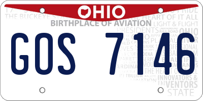 OH license plate GOS7146