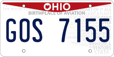 OH license plate GOS7155