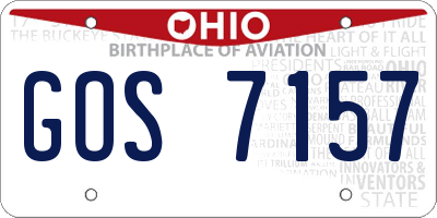 OH license plate GOS7157