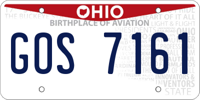 OH license plate GOS7161