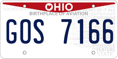 OH license plate GOS7166