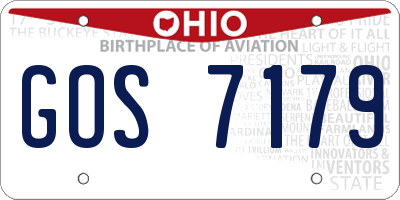 OH license plate GOS7179