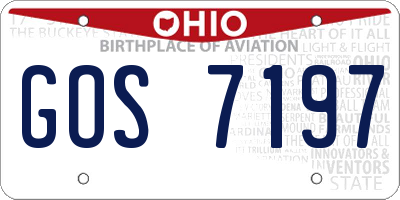 OH license plate GOS7197