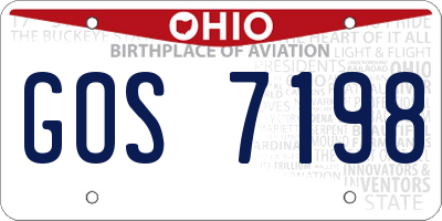 OH license plate GOS7198