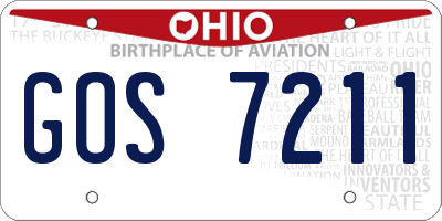 OH license plate GOS7211