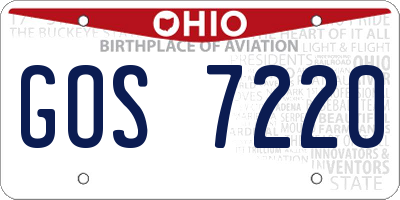 OH license plate GOS7220