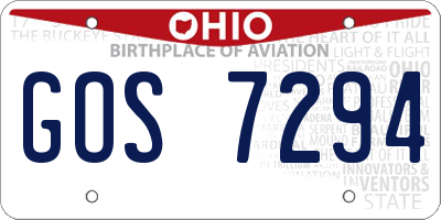 OH license plate GOS7294