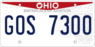 OH license plate GOS7300