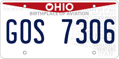 OH license plate GOS7306