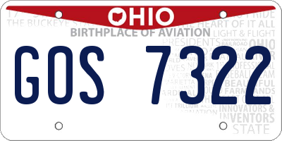 OH license plate GOS7322