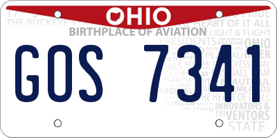 OH license plate GOS7341