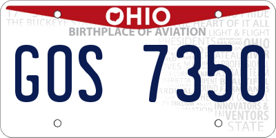 OH license plate GOS7350
