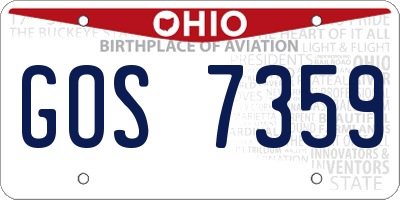 OH license plate GOS7359