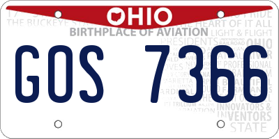 OH license plate GOS7366