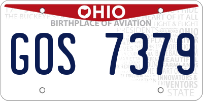 OH license plate GOS7379