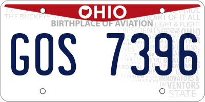 OH license plate GOS7396