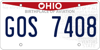 OH license plate GOS7408
