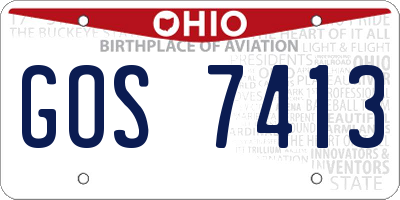 OH license plate GOS7413