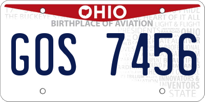 OH license plate GOS7456