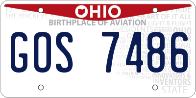 OH license plate GOS7486