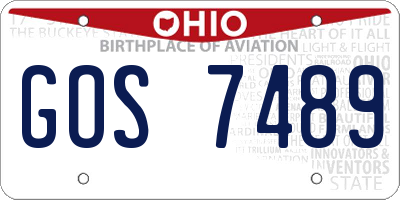 OH license plate GOS7489