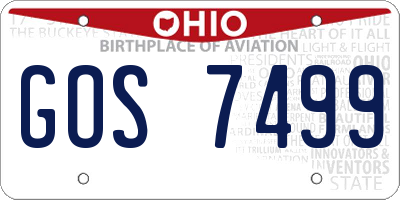 OH license plate GOS7499