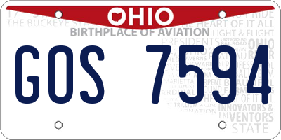 OH license plate GOS7594