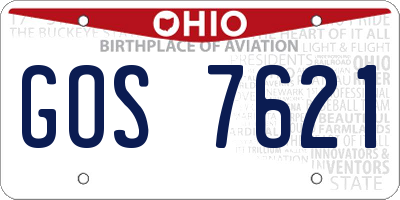 OH license plate GOS7621