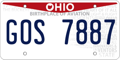 OH license plate GOS7887
