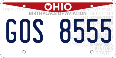 OH license plate GOS8555
